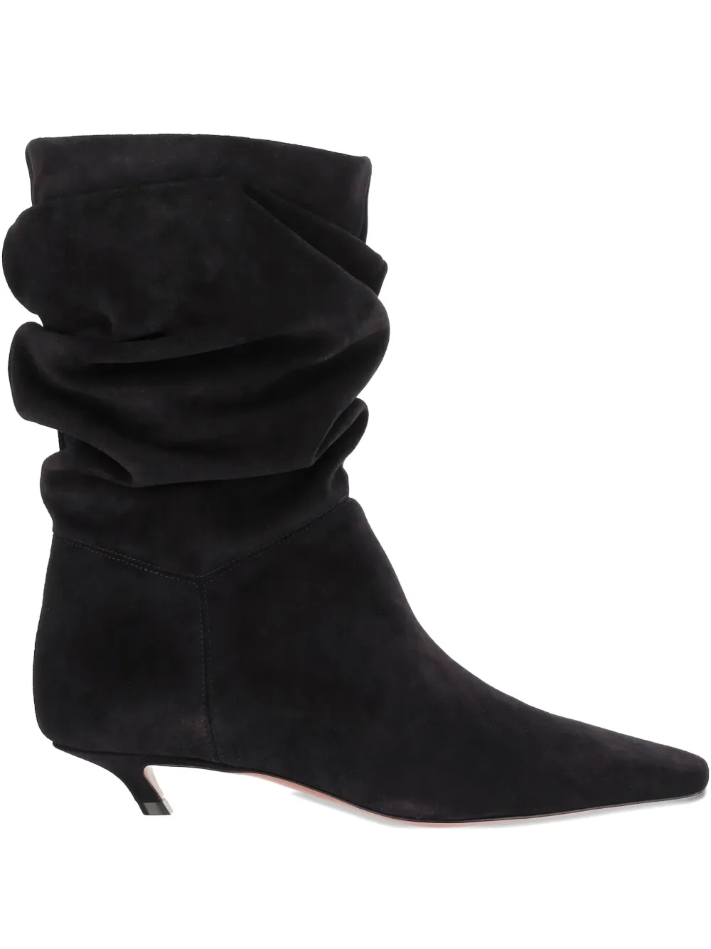 Amina Muaddi Jamie ruched ankle boots - Nero