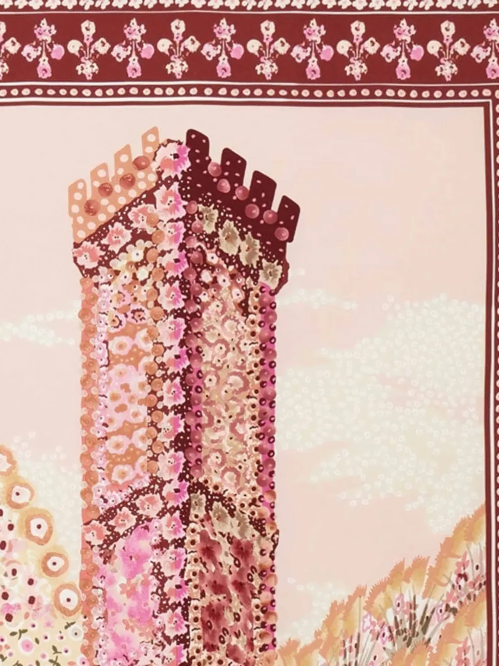 Ferragamo floral-print silk scarf - Roze