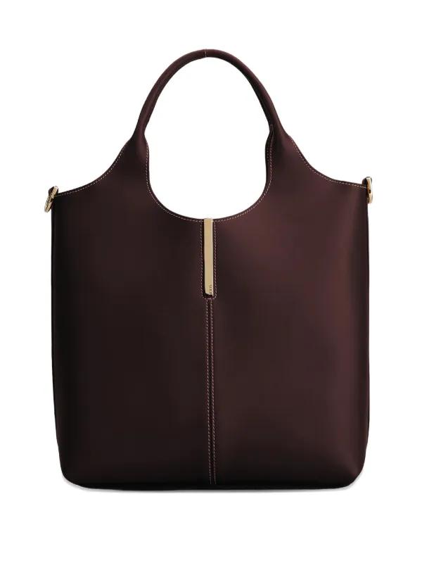 Tod's Small Tote Shopping Bag in Leather in Brown