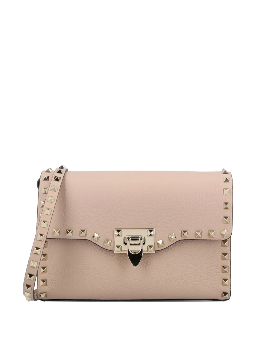 Valentino Garavani Small Rockstud Leather Crossbody Bag In Pink