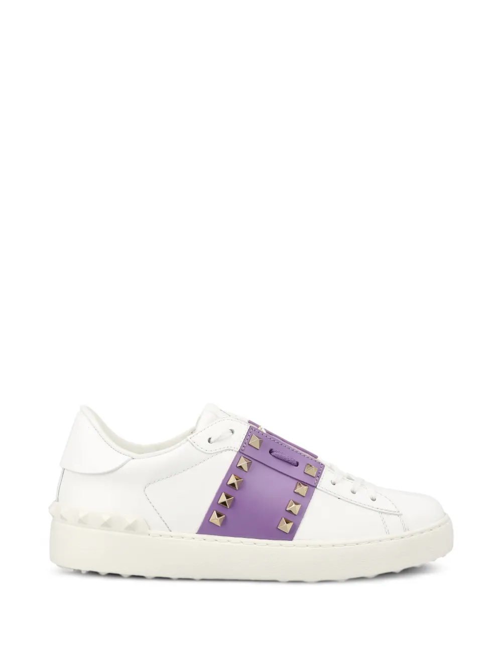 Valentino Garavani Rockstud embellished low-top sneakers Wit