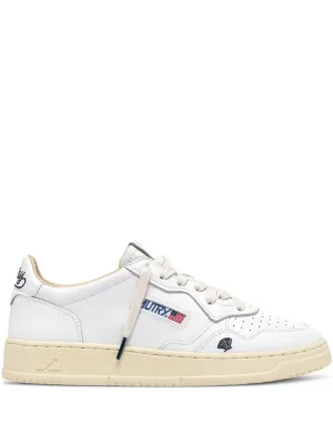 Love Moschino logo-print Leather Sneakers | White | FARFETCH