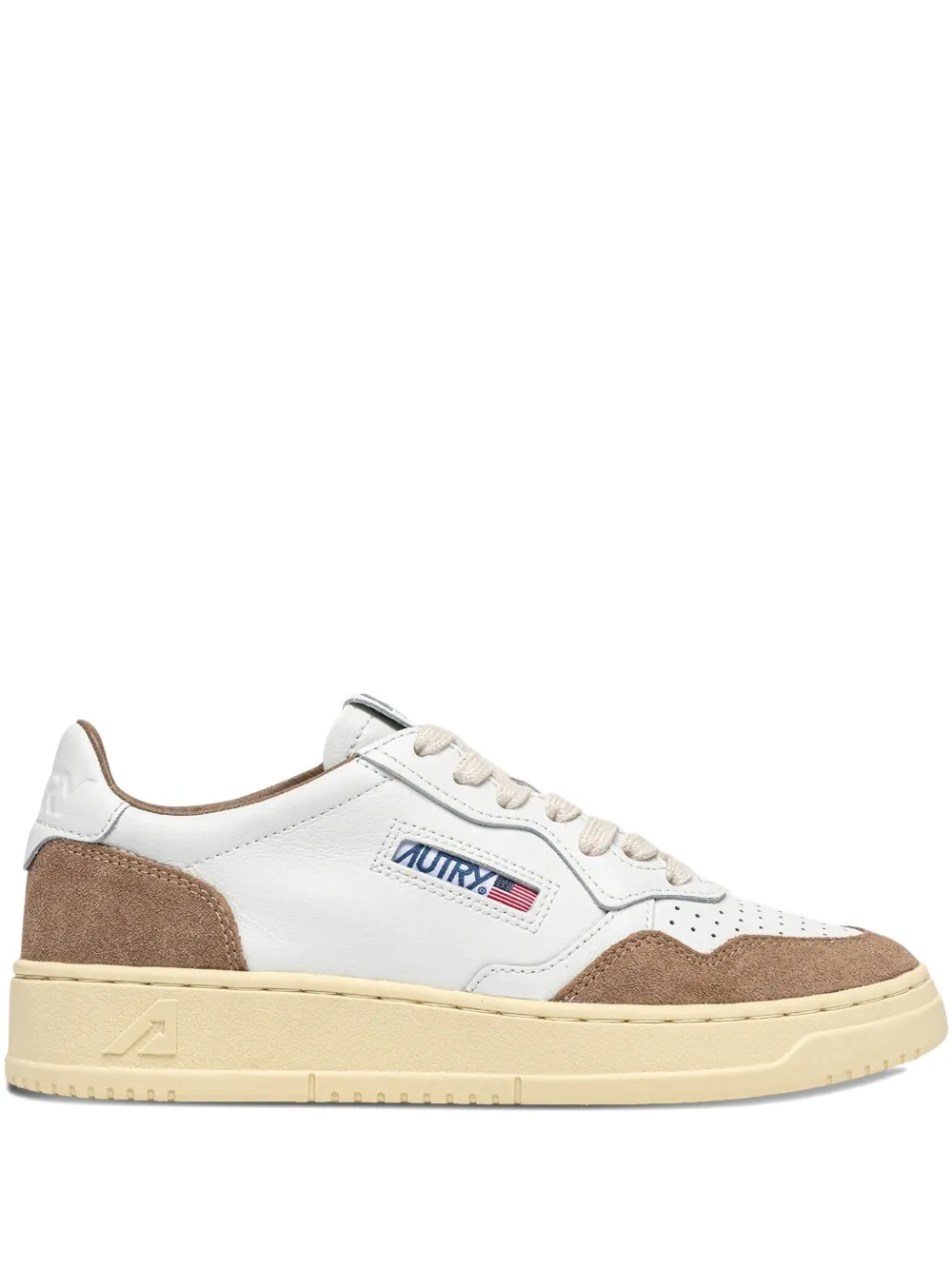 Autry Perforated Leather Trainers In White
