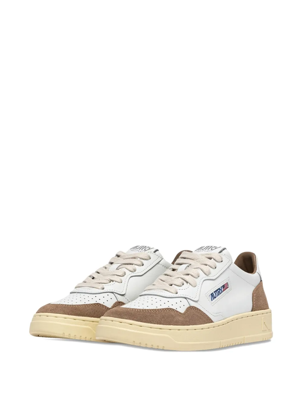 Autry perforated leather trainers - Wit