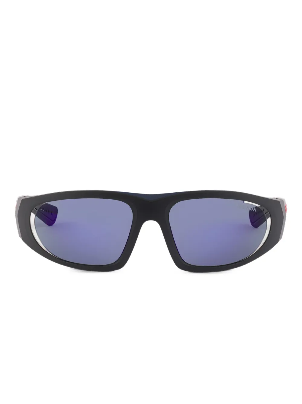 Prada Eyewear Occhiali da sole Linea Rossa squadrati - Nero