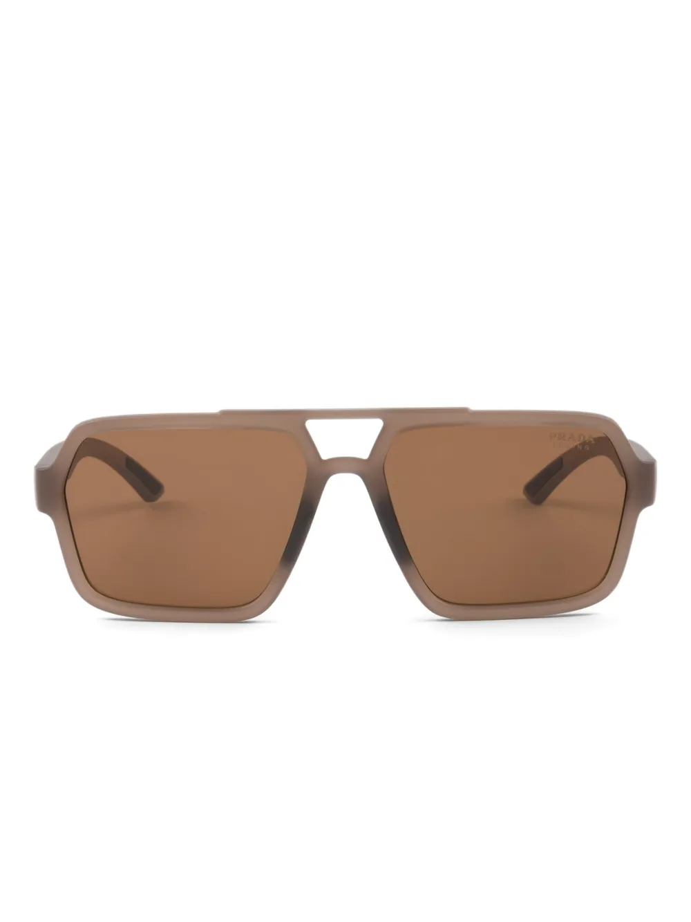 Prada Eyewear lentes de sol Linea Rossa con armazón rectangular | marrón | Image 1