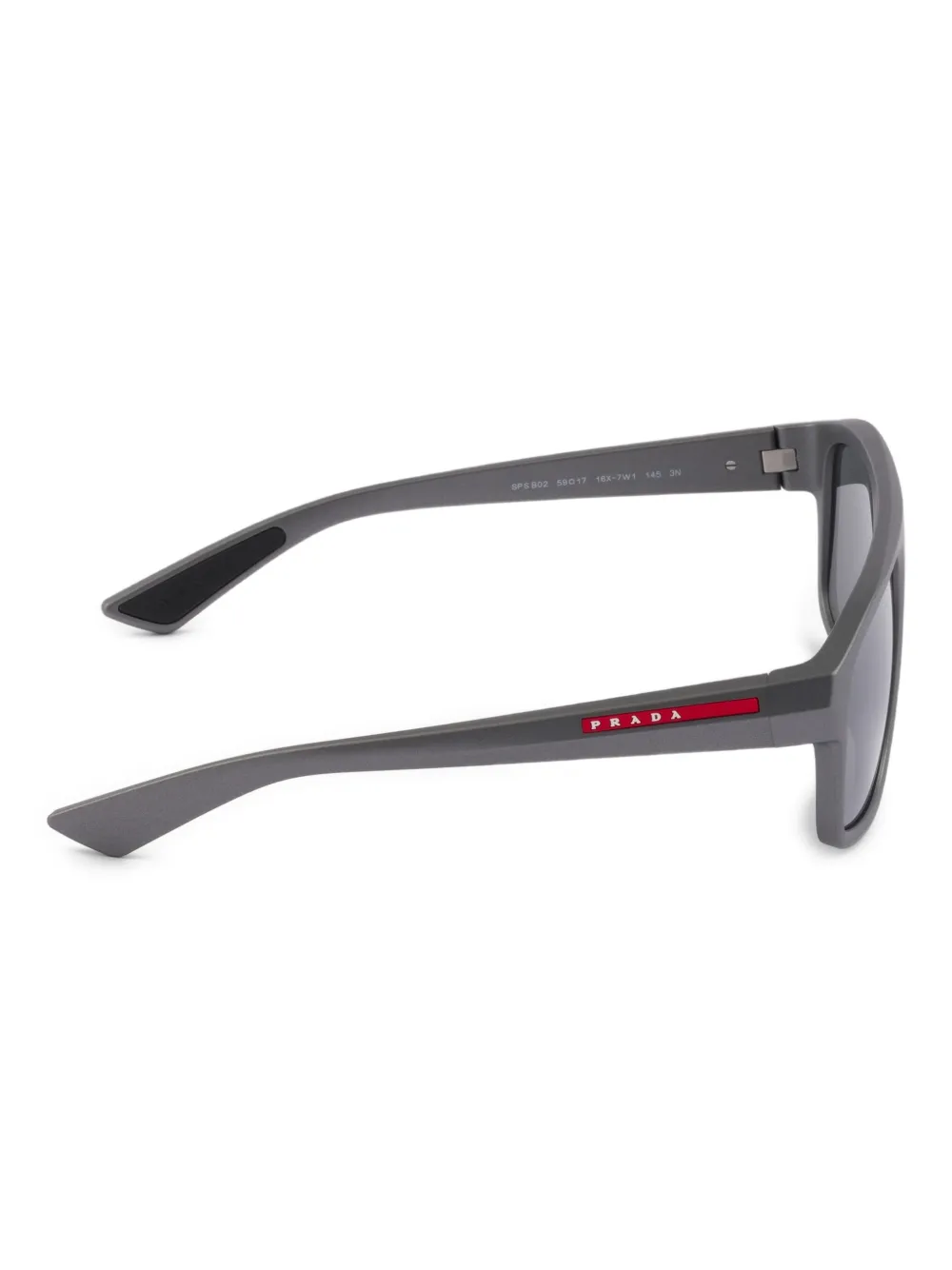  Prada Linea Rossa Rectangle-frame Sunglasses - Grey 