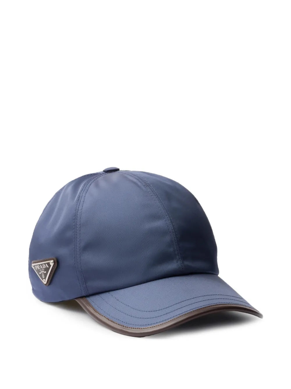 Prada Cappello da baseball con placca logo - Blu