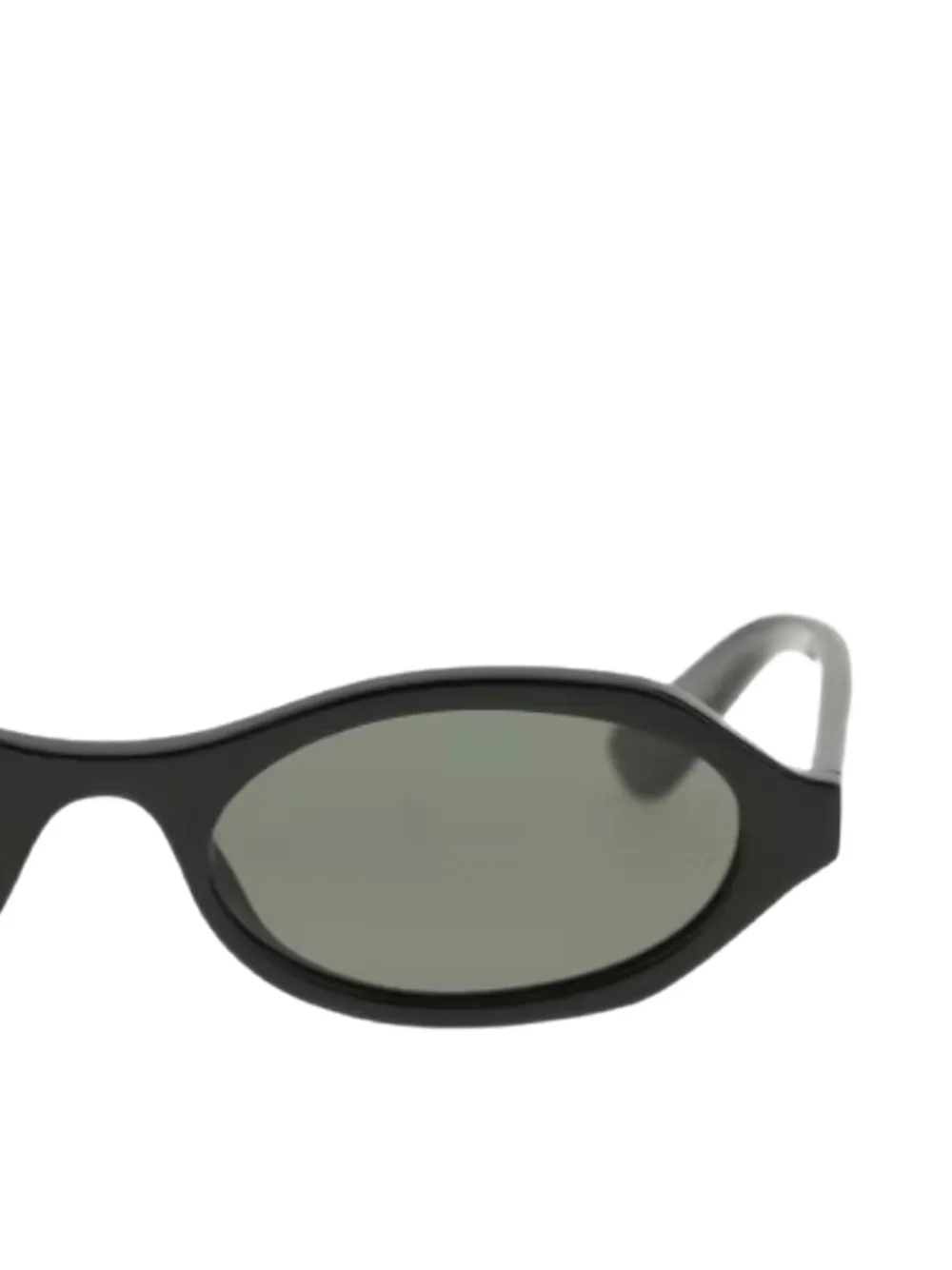 Alexander McQueen Eyewear Zonnebril met ovalen montuur Zwart