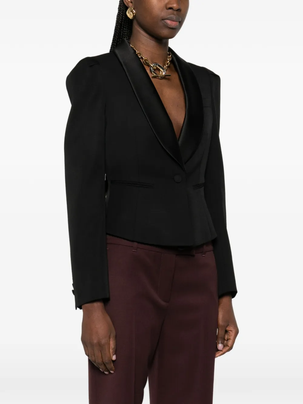  Alexander Mcqueen Shawl-lapel Fitted Blazer - Black 