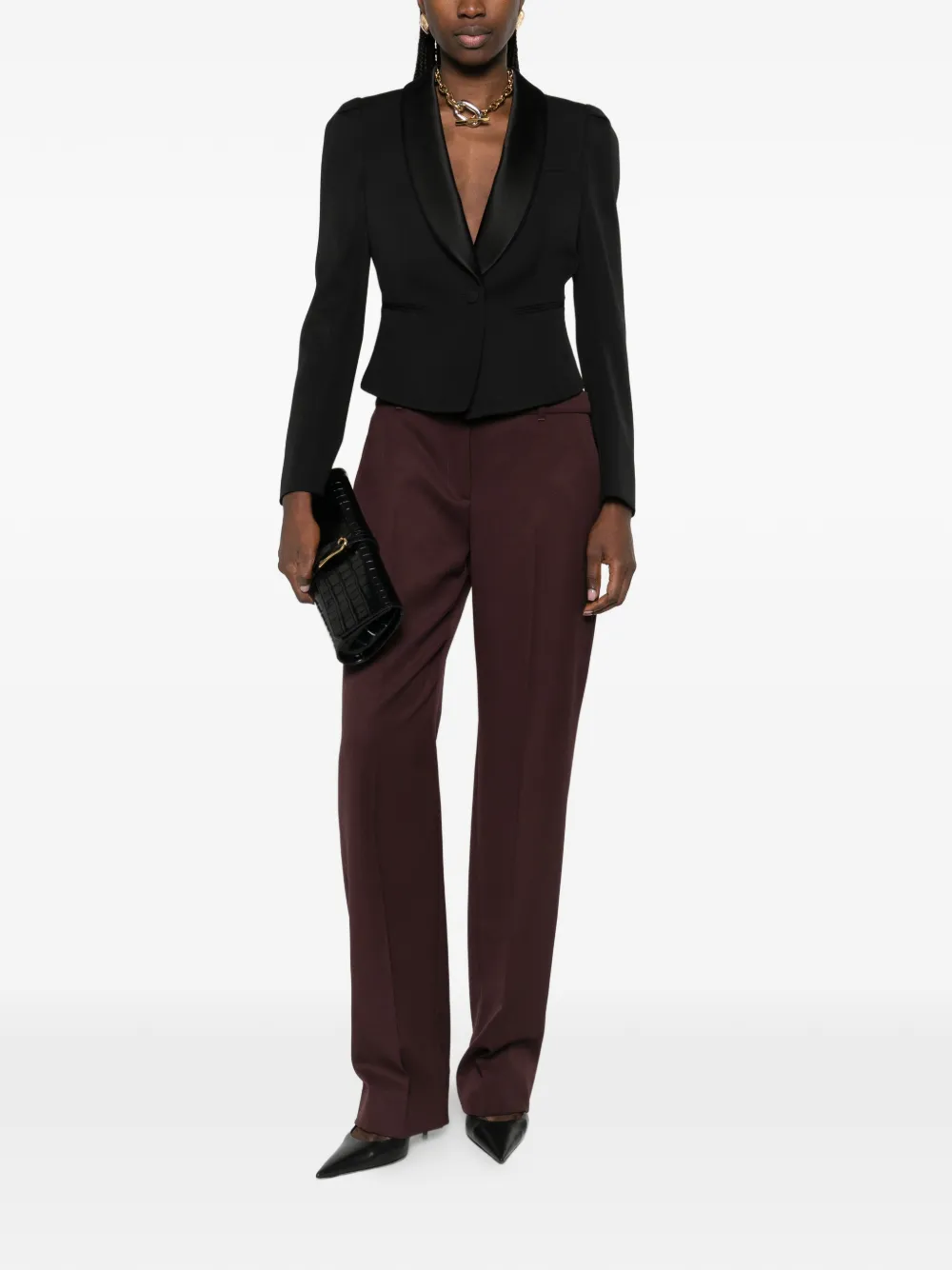  Alexander Mcqueen Shawl-lapel Fitted Blazer - Black 