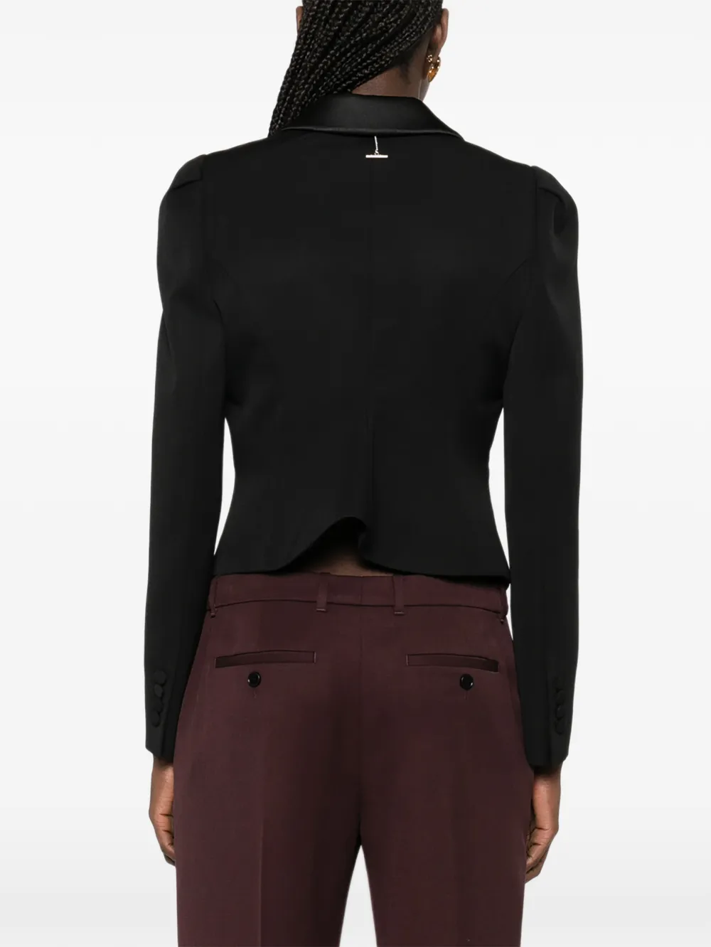 Alexander McQueen Getailleerde blazer met sjaalrevers Zwart