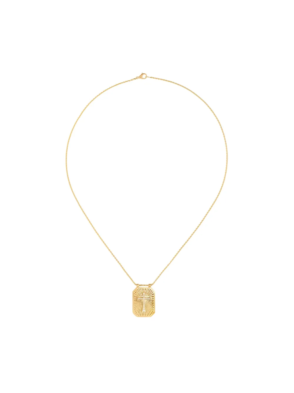 Marie Lichtenberg Cross diamond scapular necklace - Oro