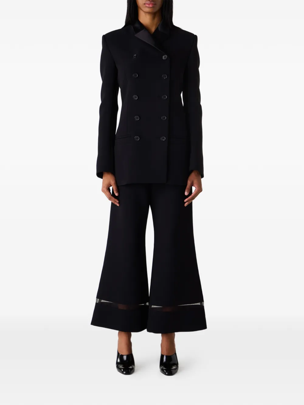 KHAITE Wallace flared broek - Zwart