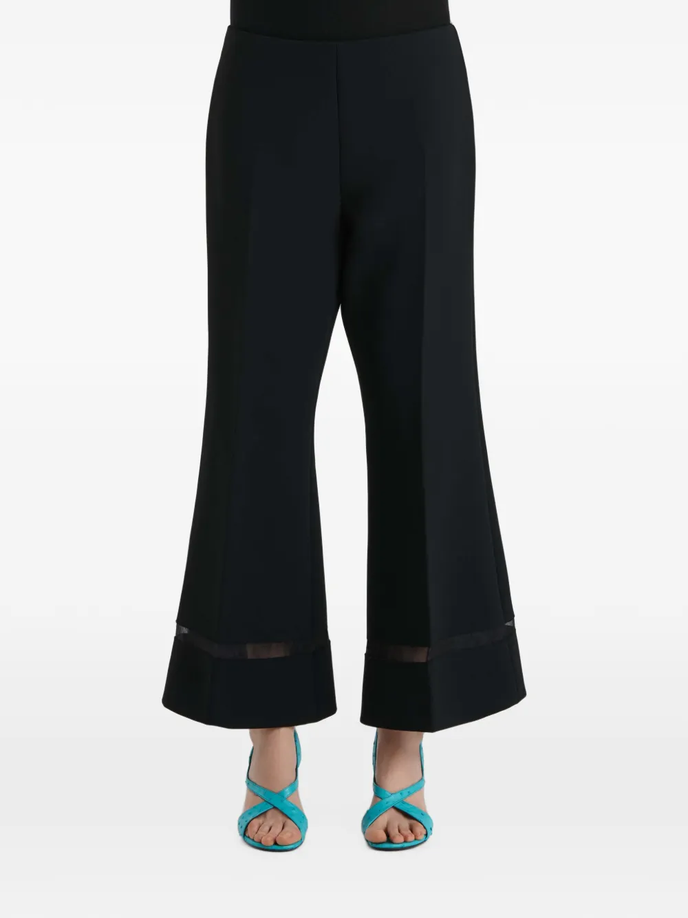 KHAITE Wallace flared broek Zwart