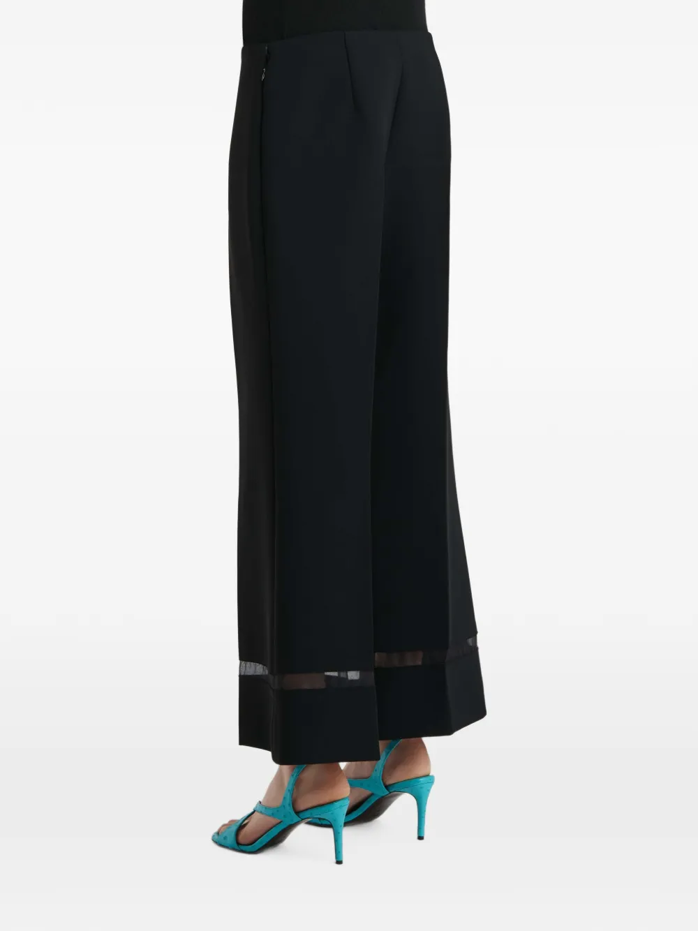 KHAITE Wallace flared broek Zwart
