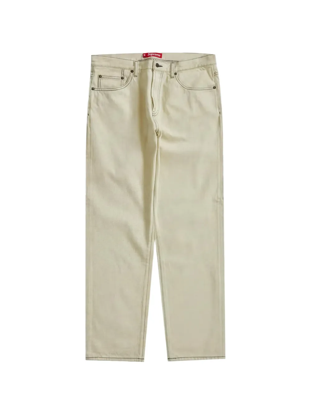 Supreme bleached straight-leg jeans - Toni neutri