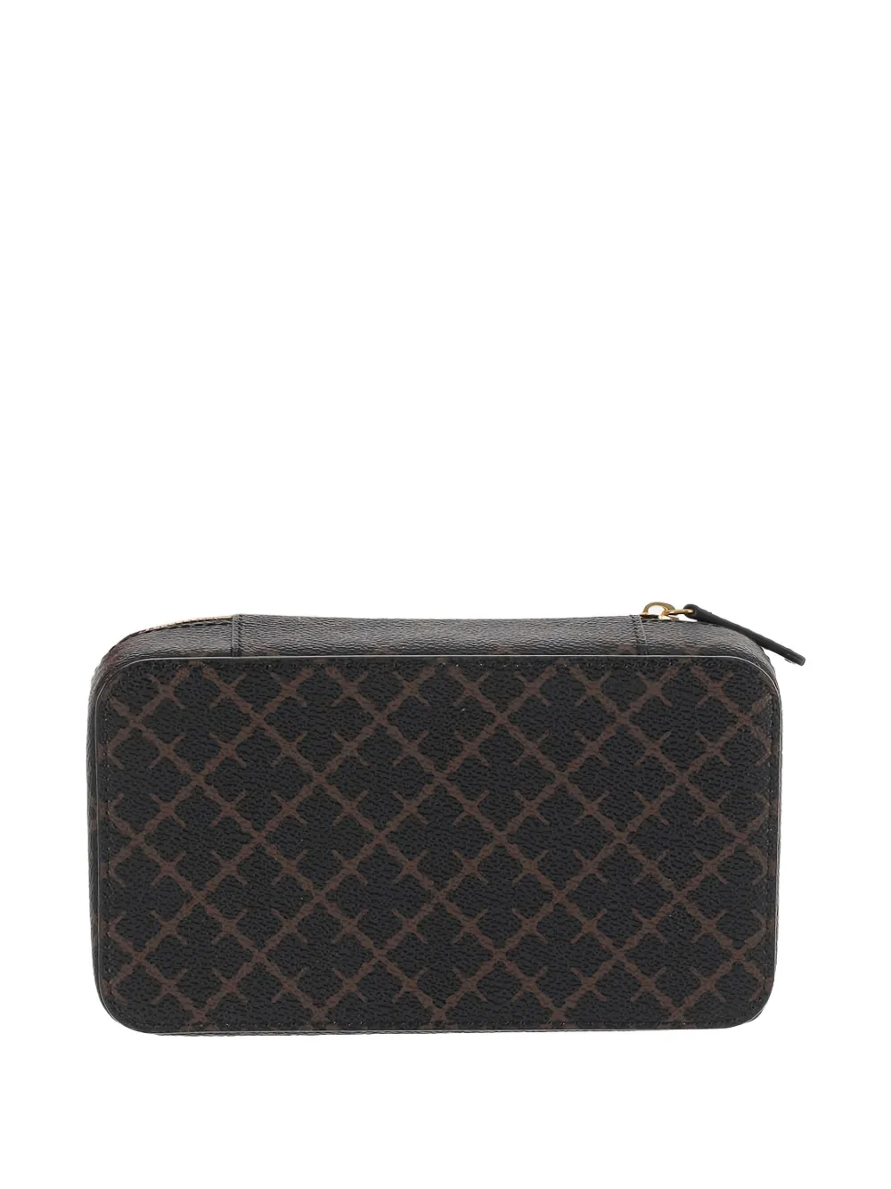 By Malene Birger Flower Print Zip Shoulder Mini Bag In Black