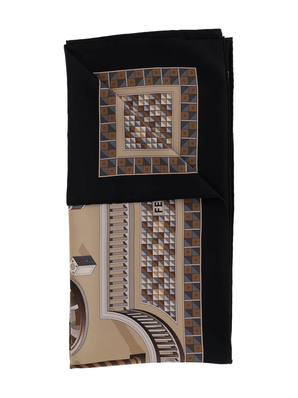 Ferragamo Nadir-print silk scarf - Beige