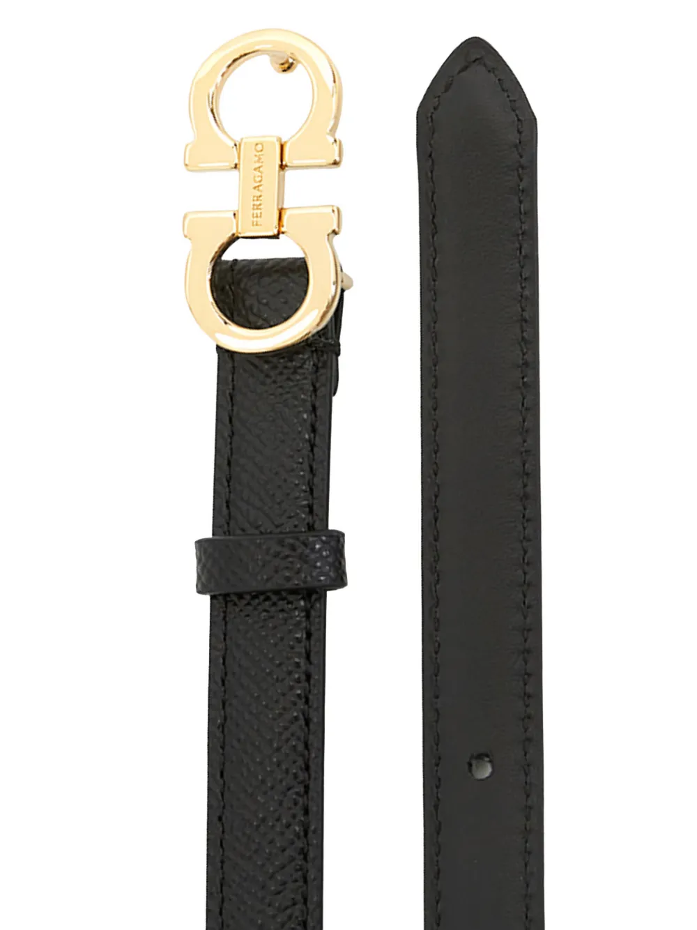 Ferragamo leather belt - Zwart
