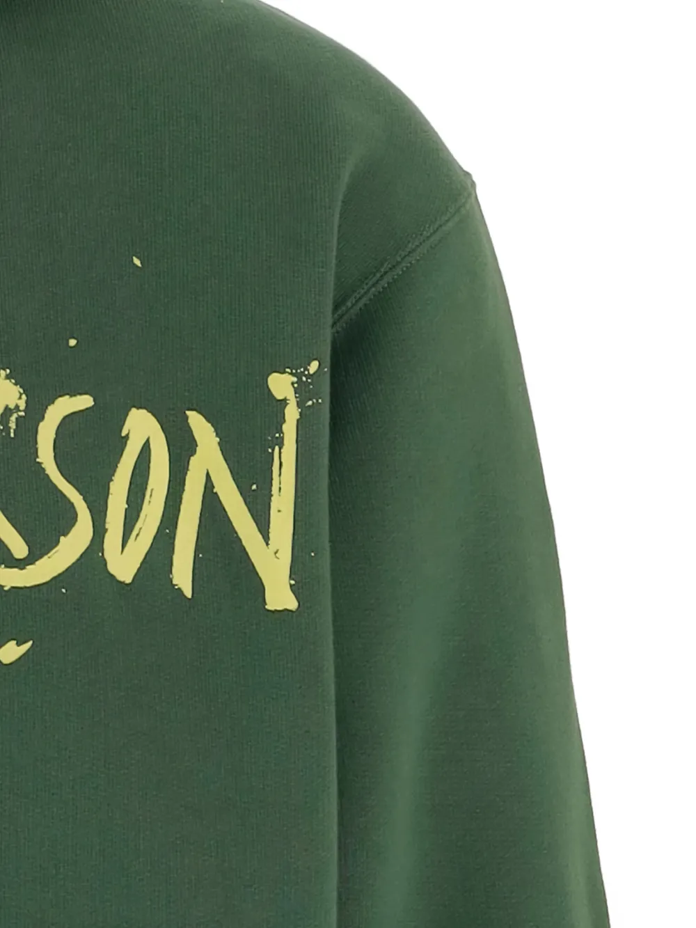 JW Anderson Hoodie met logo en rits Groen