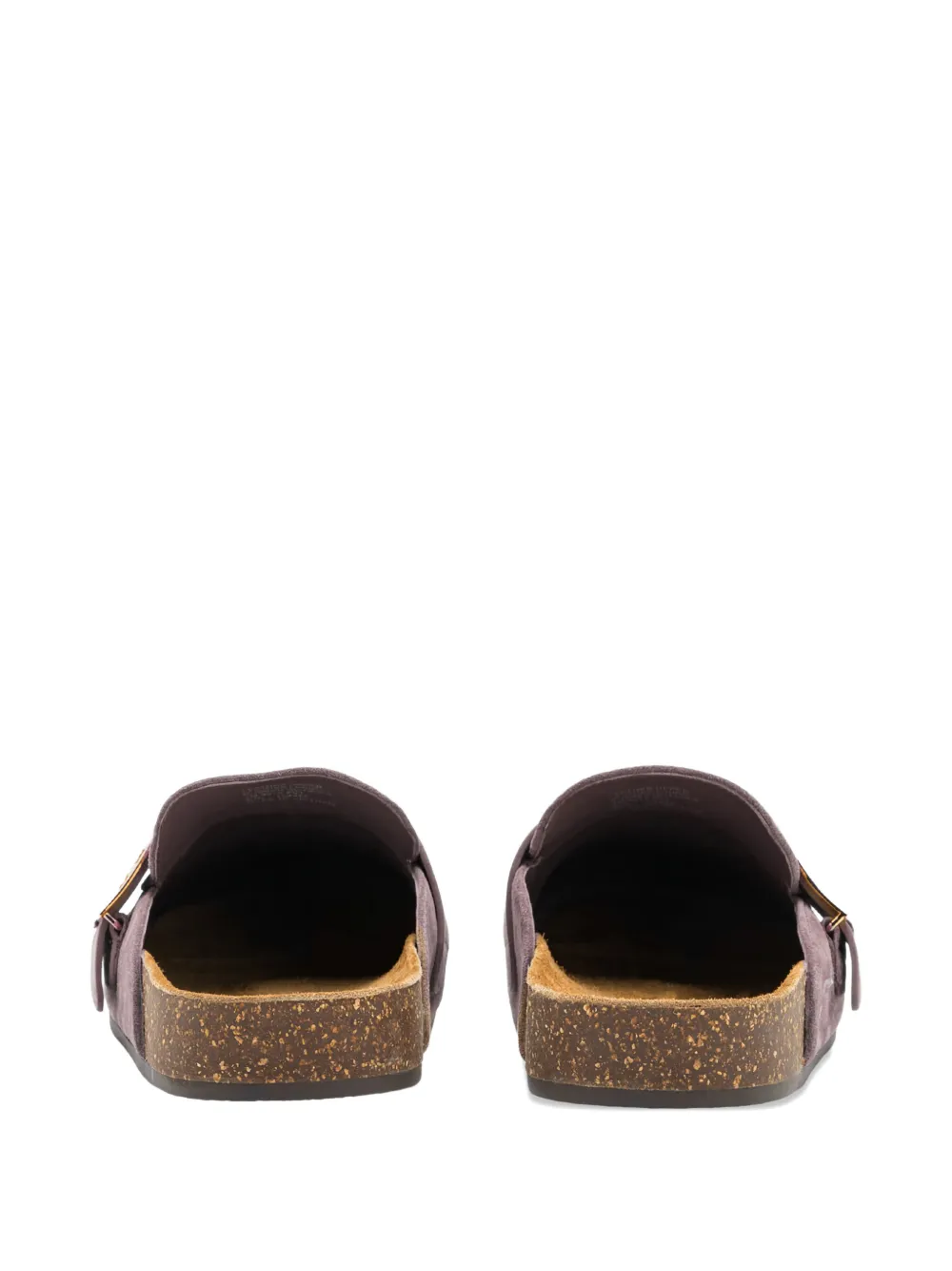 Tory Burch Mellow Metal-logo Suede Mules In Pink