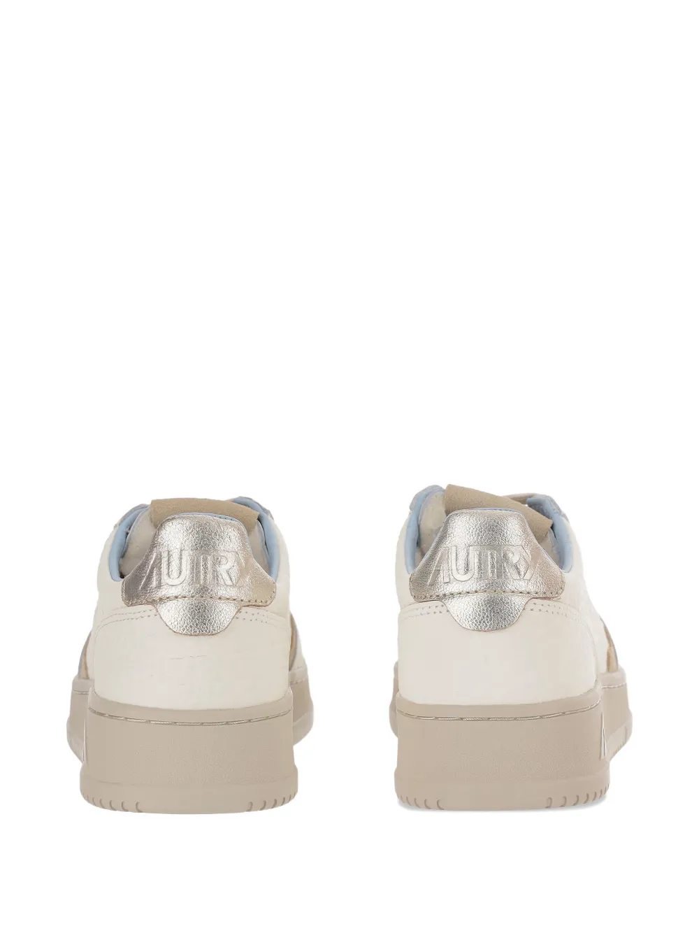 Autry Medalist geperforeerde suède sneakers Beige