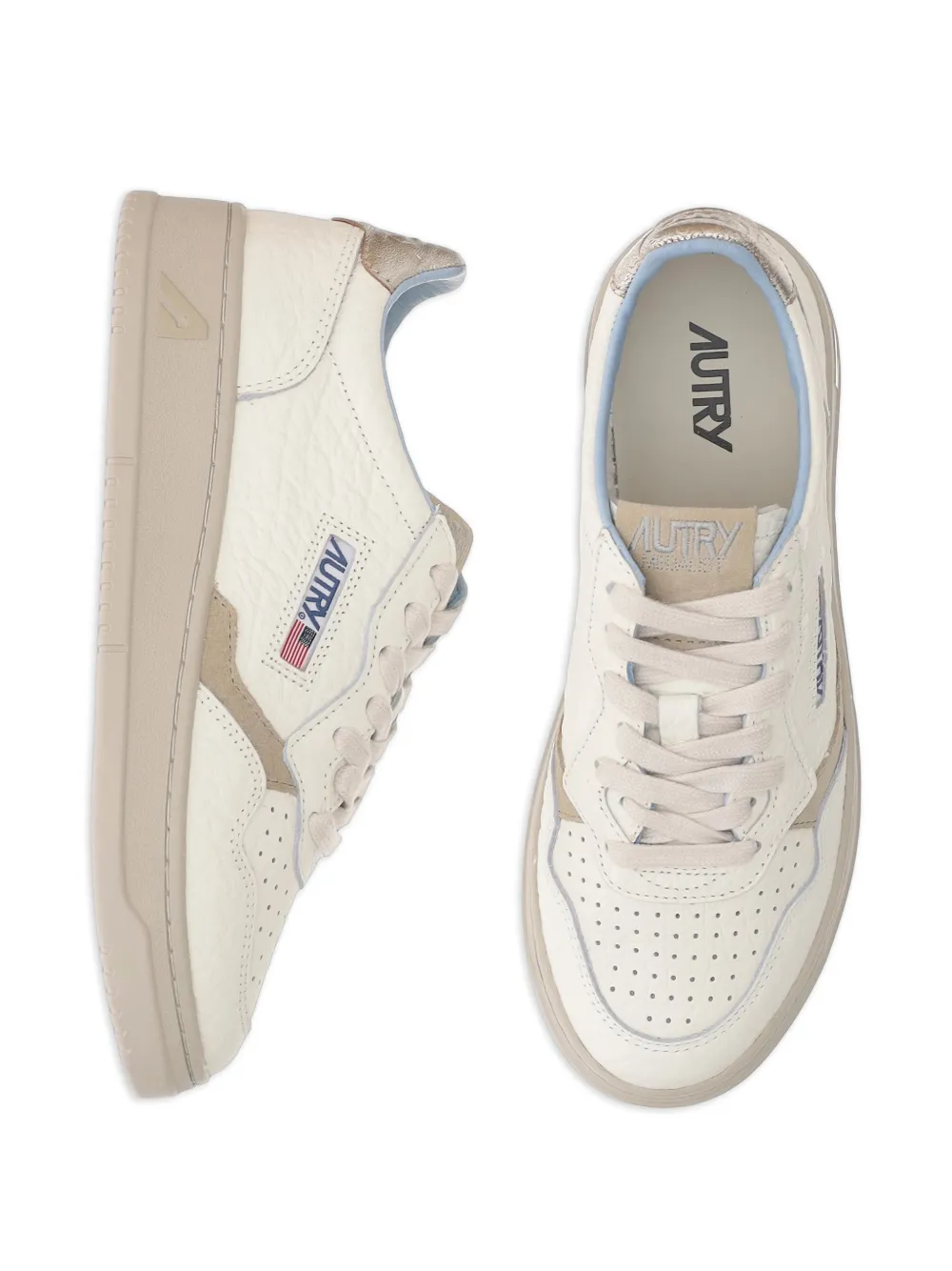 Medalist Perforated Suede Overlay Trainers
