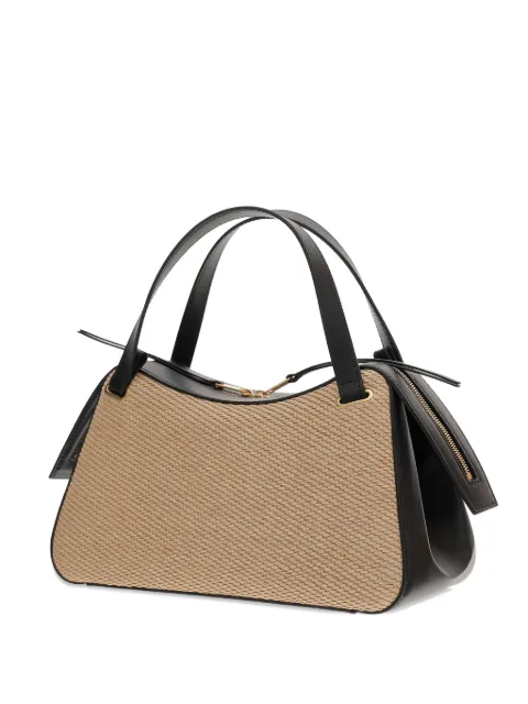 Jil Sander raffia-panelled tote bag