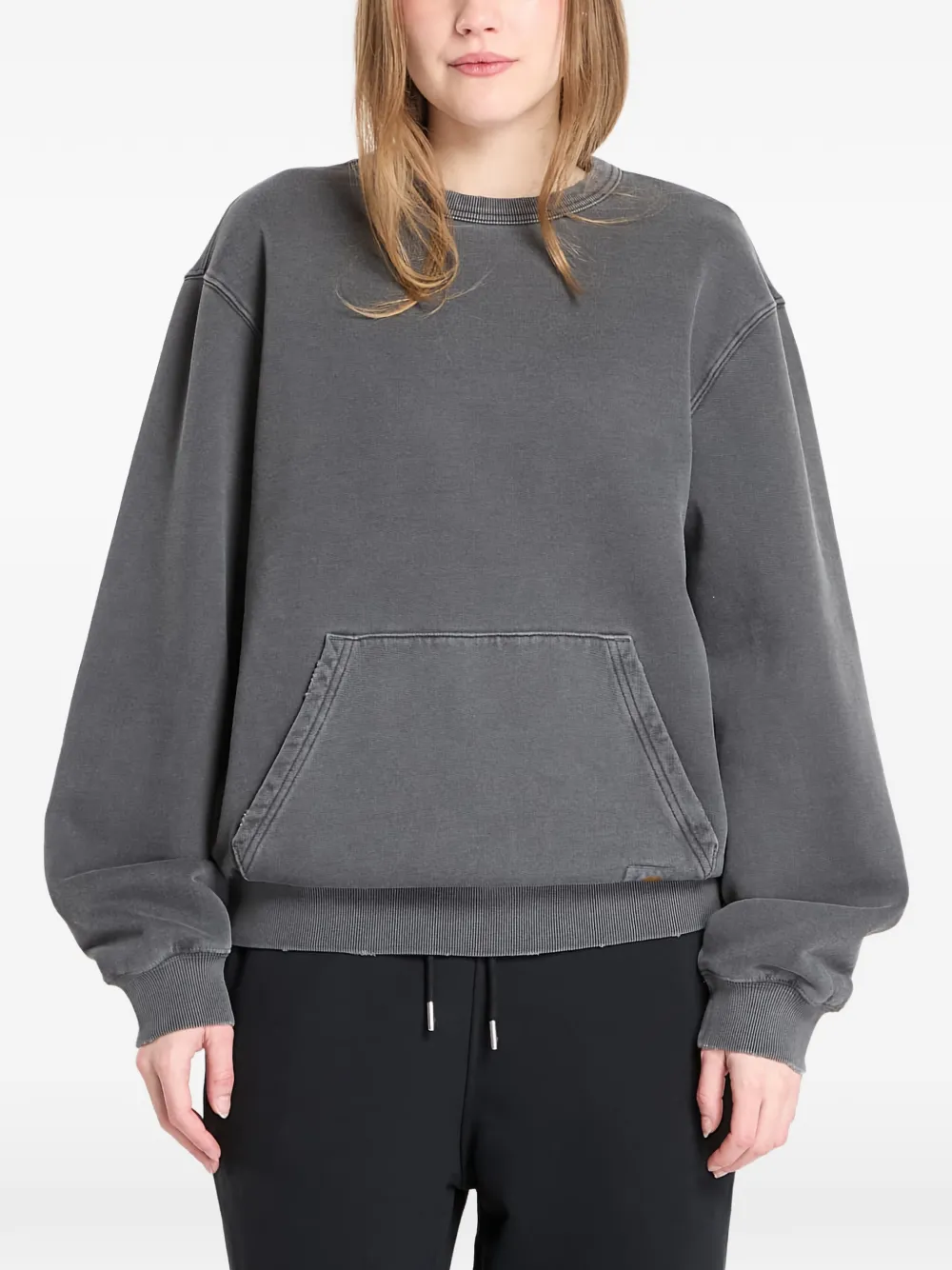 Carhartt WIP Torion sweater met logo-patch en buidelzak Grijs