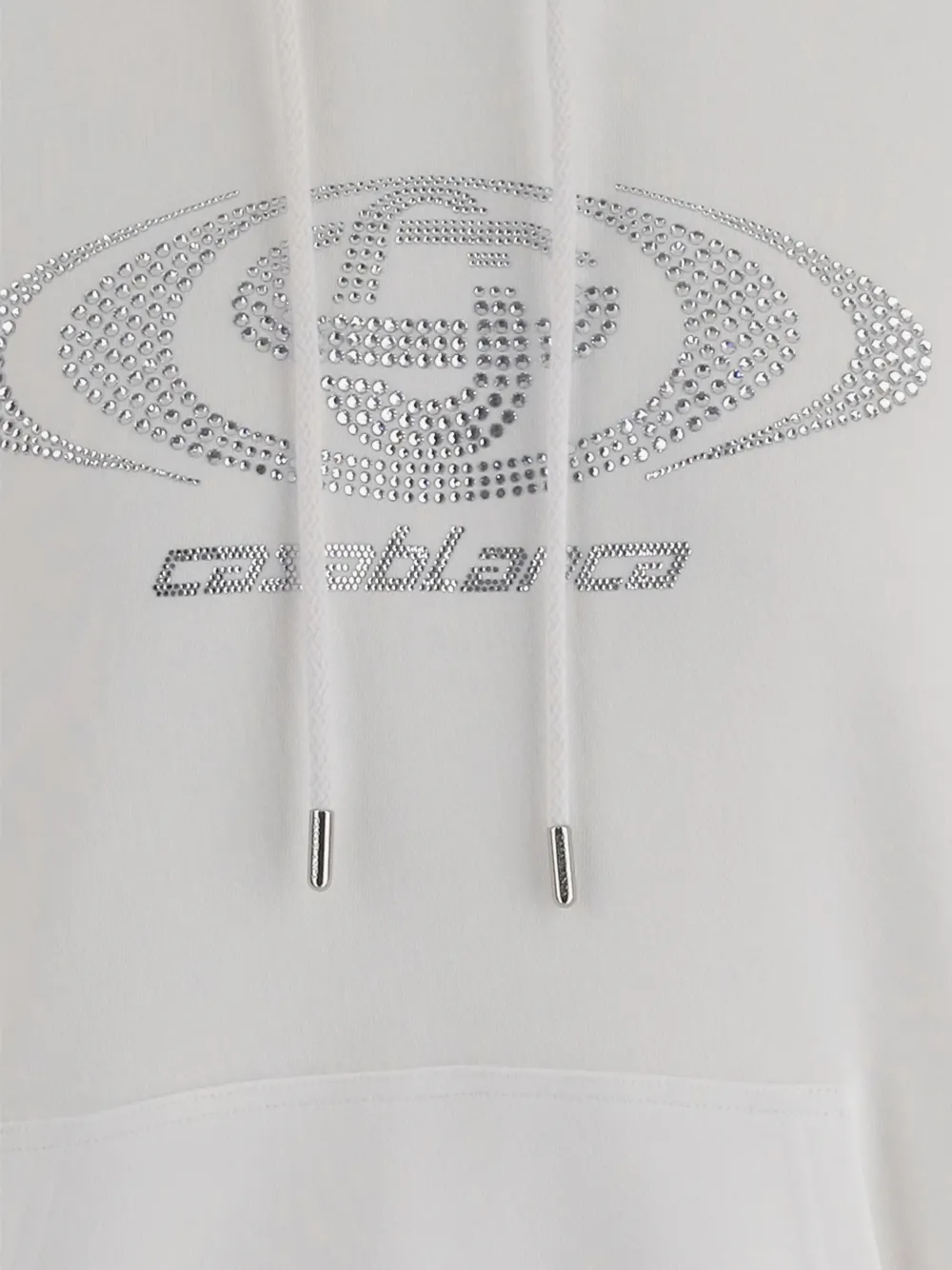 Casablanca Hoodie verfraaid met stras Wit