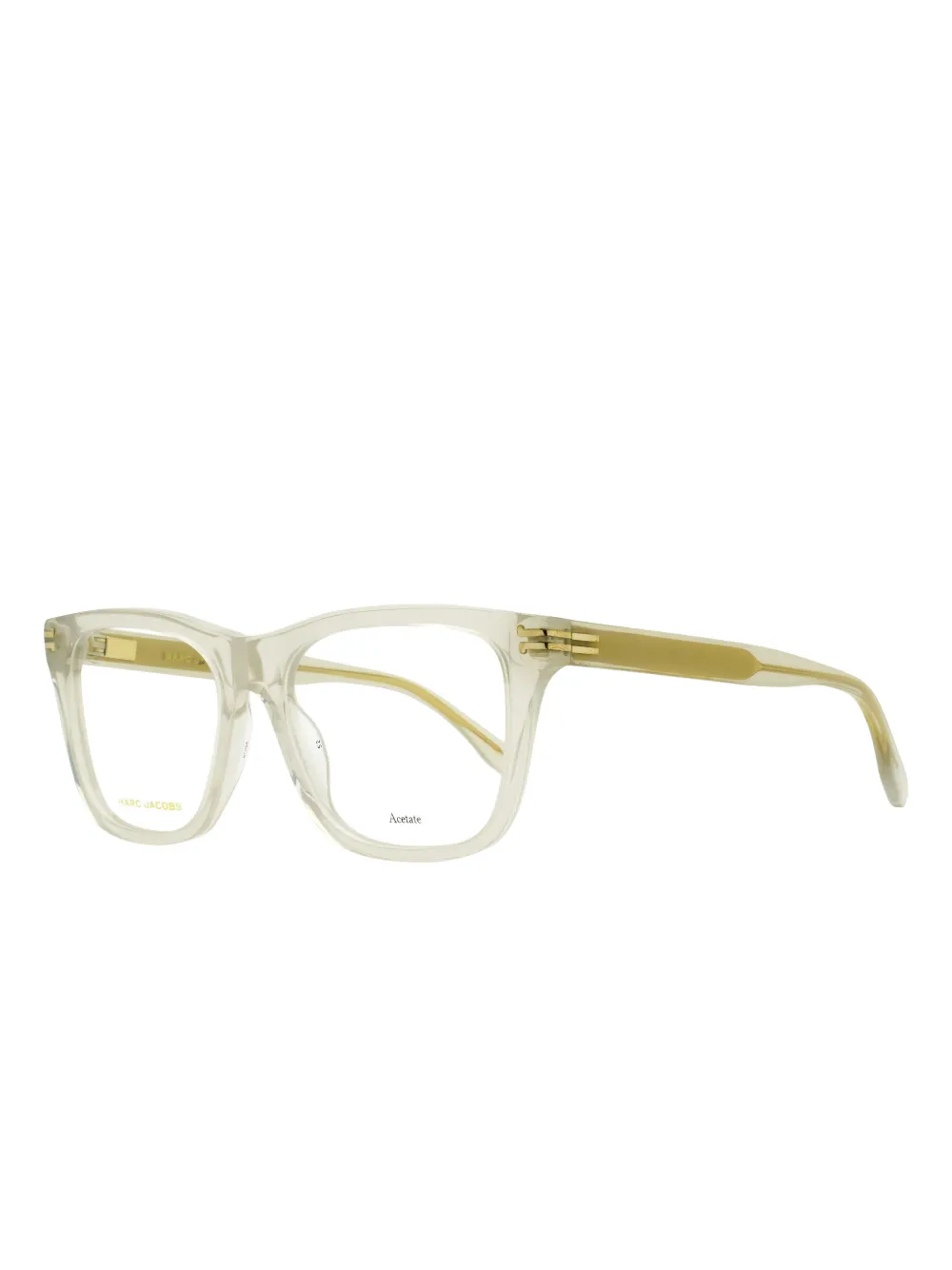 Marc Jacobs Wayfarer-logo Glasses In Green