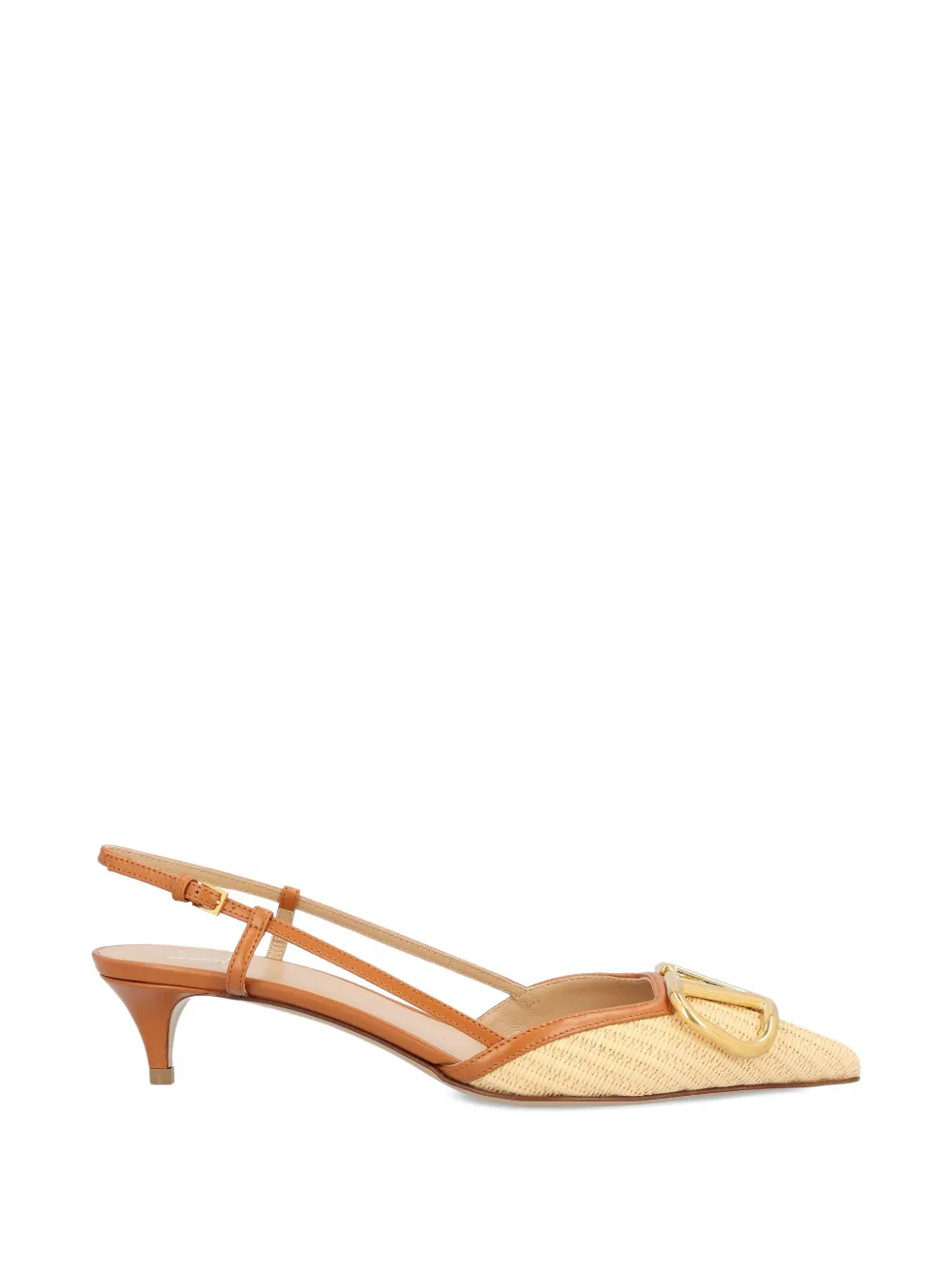 Valentino Garavani V-logo slingback pumps Beige
