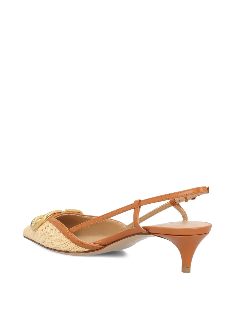 Valentino Garavani V-logo slingback pumps Beige
