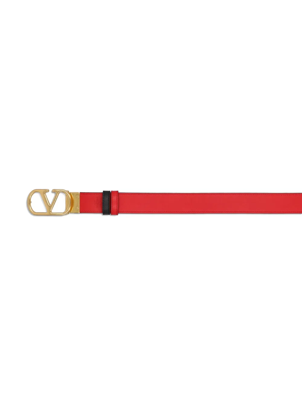 Valentino Garavani VLogo Signature omkeerbare riem van glanzend kalfsleer (30 mm) Zwart