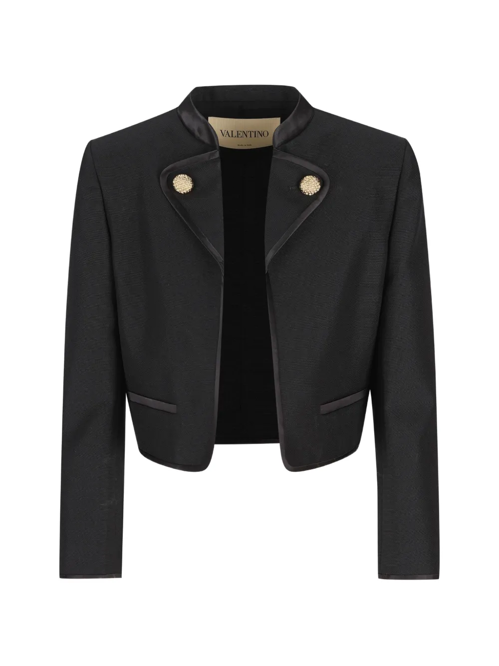 Valentino Garavani button-embellished cropped jacket - Nero
