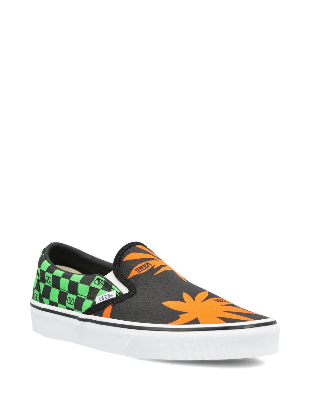 Valentino Garavani x Vans Classic checkered palm sneakers Zwart