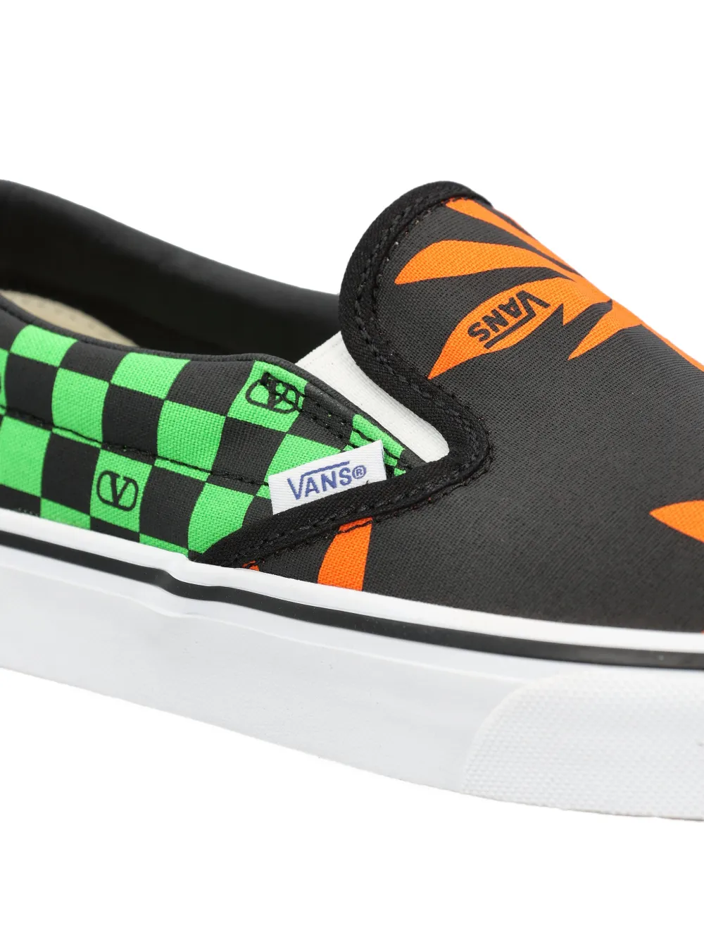 Valentino Garavani x Vans Classic checkered palm sneakers Zwart