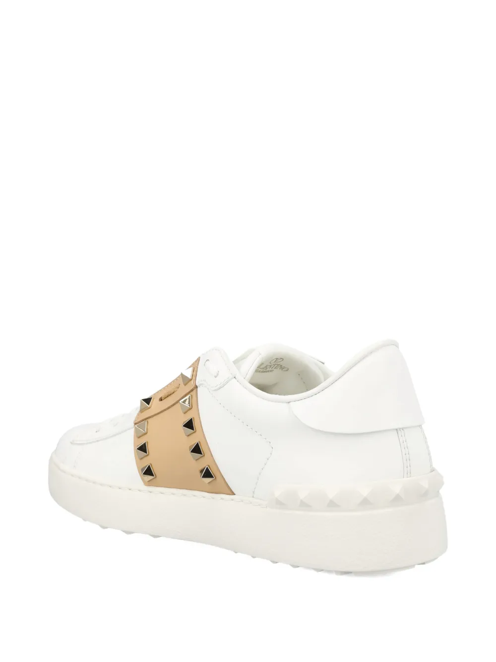 Valentino Garavani Rockstud embellished low-top sneakers Wit