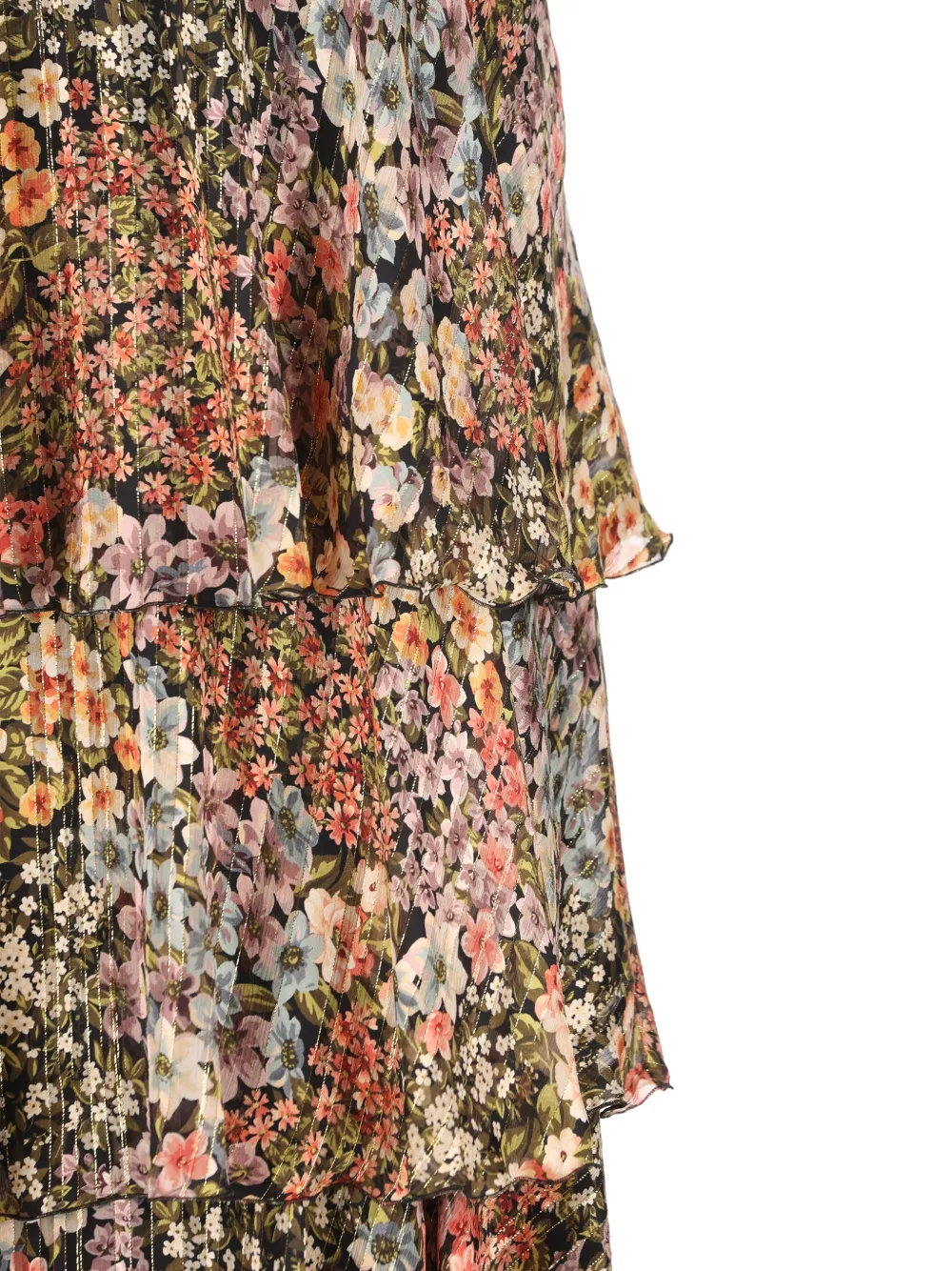 Ruffled Floral-Print Skirt
