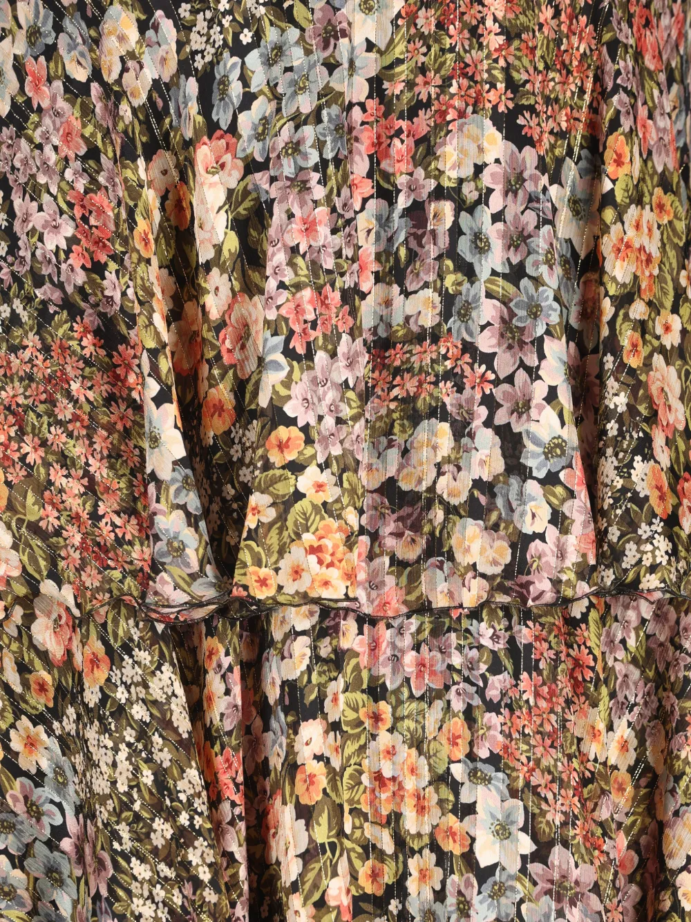 Ruffled Floral-Print Skirt
