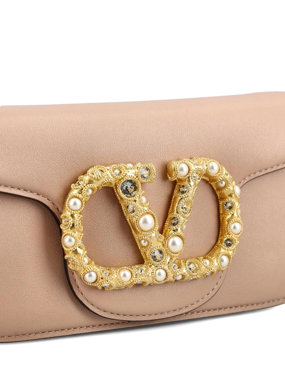 Valentino Small Locò Chain-strap Cross Body Bag In Neutral