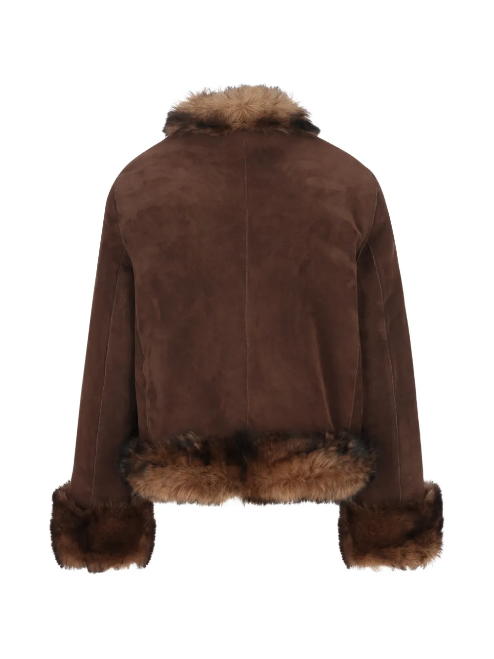  Valentino Garavani Fur-trim Jacket - Brown 