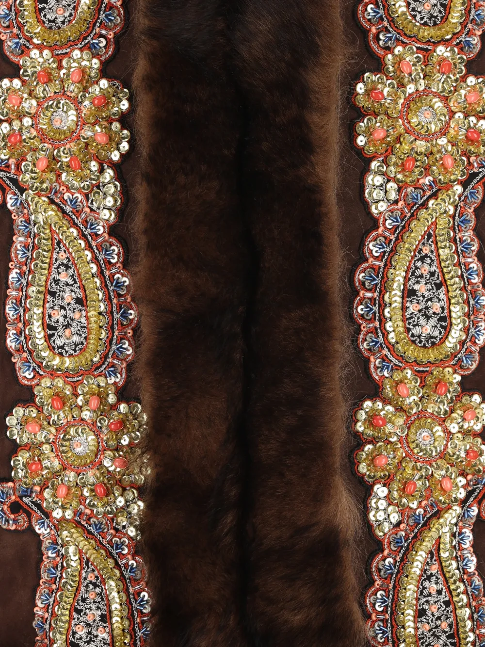  Valentino Garavani Fur-trim Jacket - Brown 