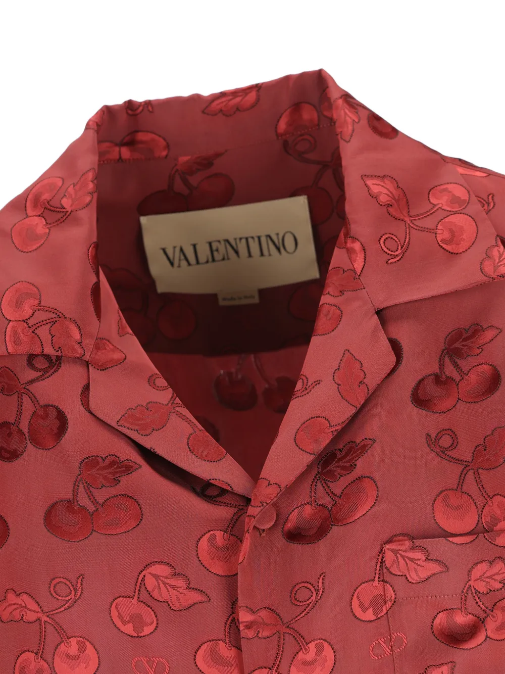 Valentino Garavani Overhemd met jacquard-patroon Rood