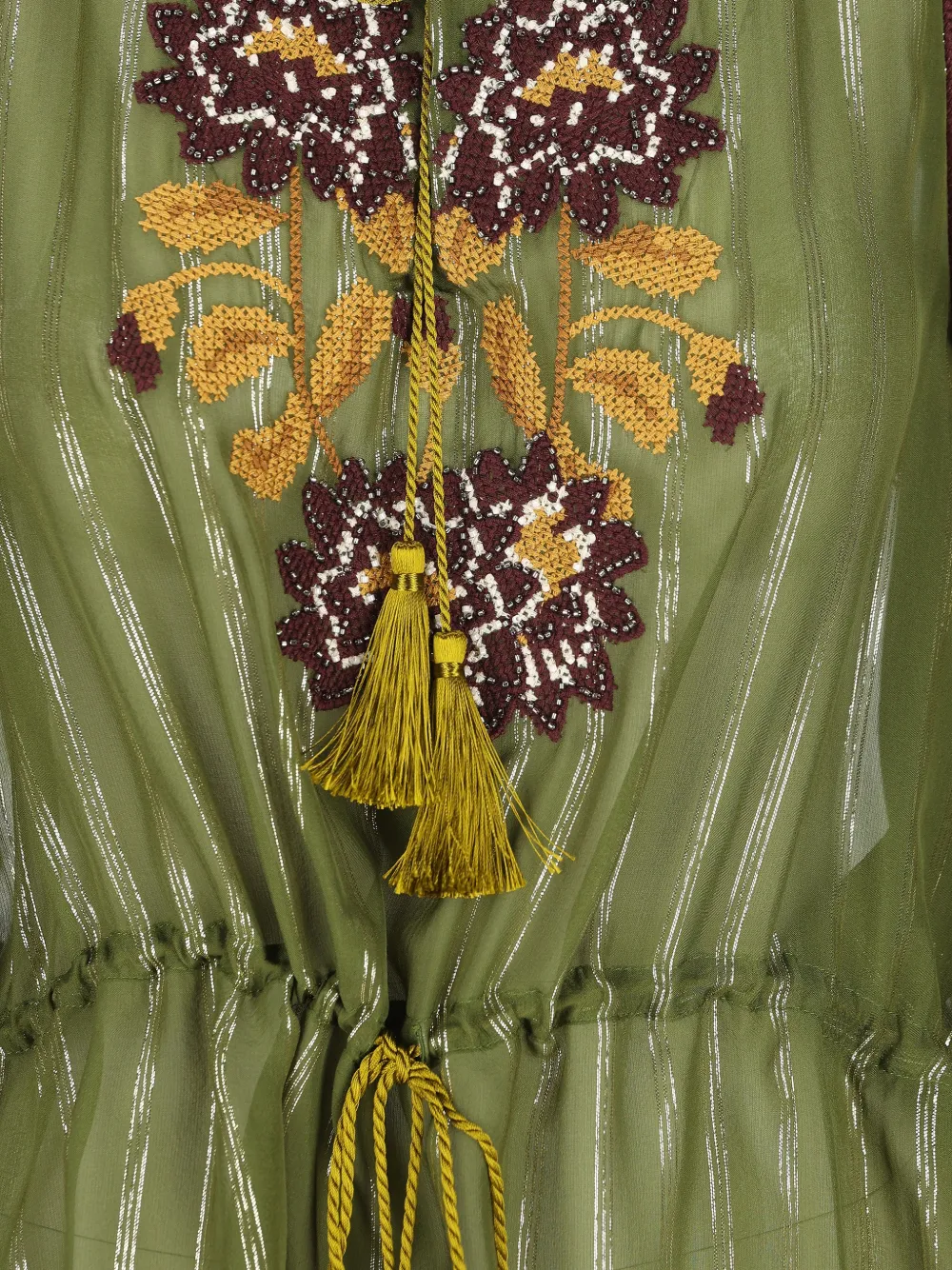 Valentino Garavani Blouse verfraaid met kralen en bloemen Groen