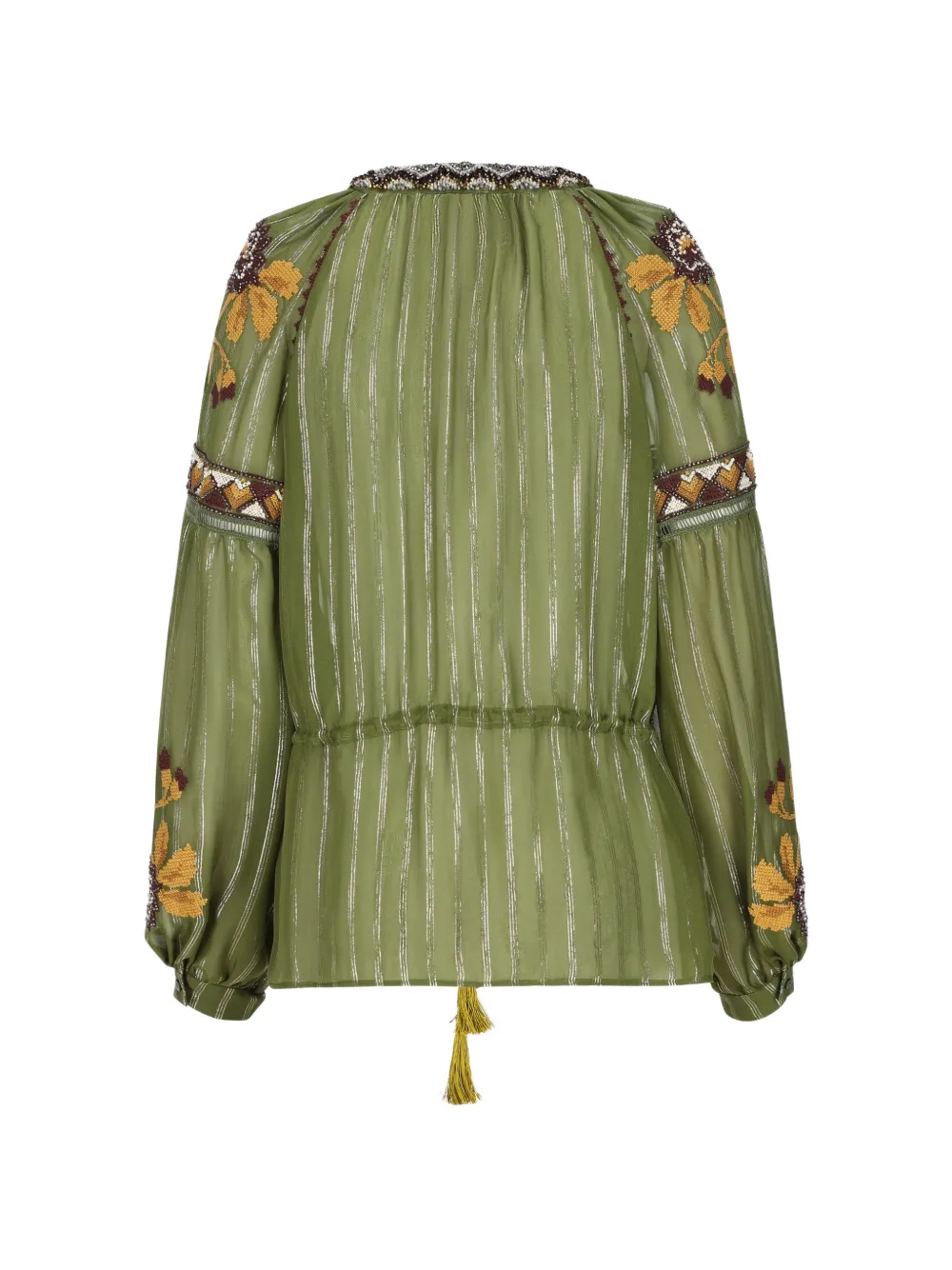 Valentino Garavani Blouse verfraaid met kralen en bloemen Groen