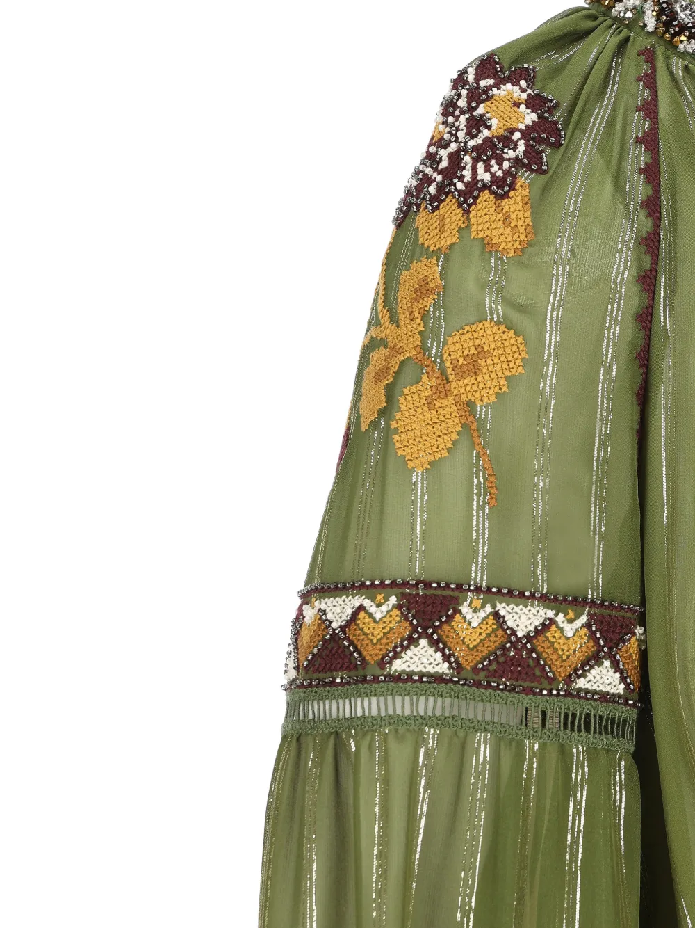 Valentino Garavani Blouse verfraaid met kralen en bloemen Groen