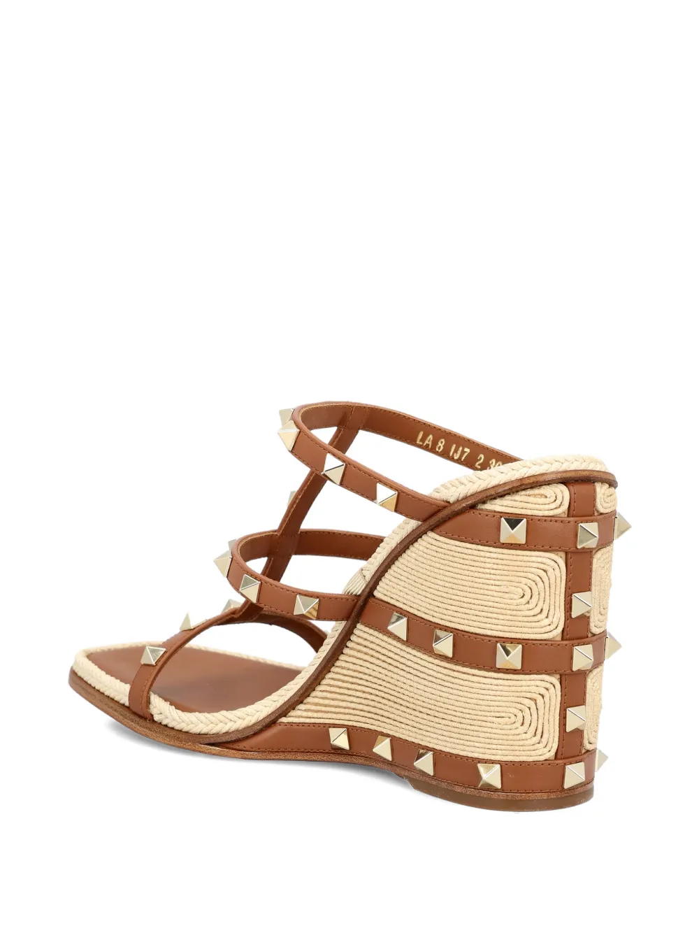 Valentino Garavani Rockstud wedge sandals Bruin