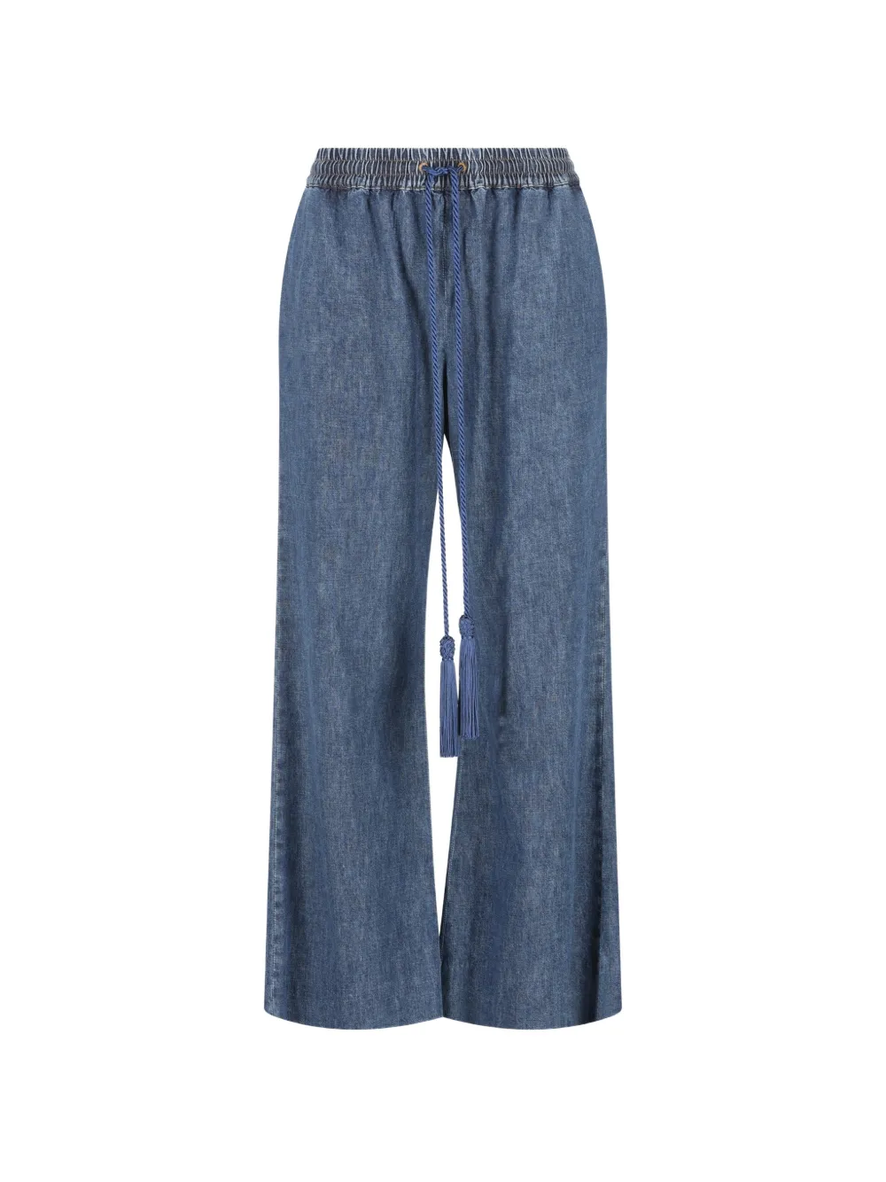Valentino Garavani tassel-detail wide-leg jeans - Blu